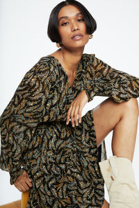 Anjuna Dress | Black/Rattan