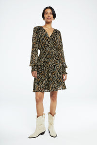 Anjuna Dress | Black/Rattan