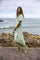 Archana Sleeve Dress | Cream White/Sea Gree