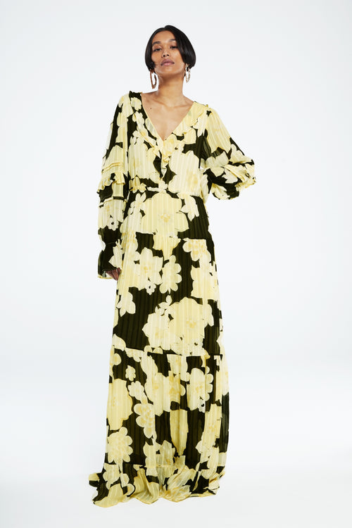 Brigitte Dress | Black/Lemon Sorbet