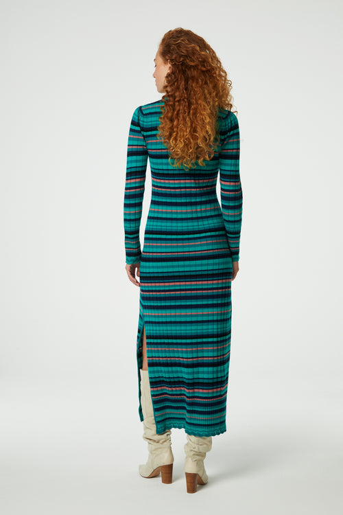 Banda Dress | Bright Teal/Navy