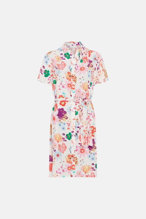 Girlfriend Butterfly Dress | Cream White/Pink Ber
