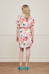 Girlfriend Butterfly Dress | Cream White/Pink Ber