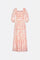 Carrie Dress | Cream White/Pink Gra