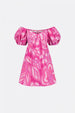 Regina Short Dress | Hot Pink/Pink Rose