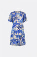 Archana Short Butterfly Dress | Warm white/Greco Blu