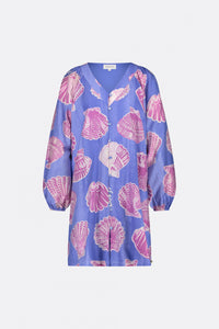 Annalie Short Dress | Greco Blue/Plum Part