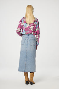 Sunrise Blouse | Warm White/Plum Part