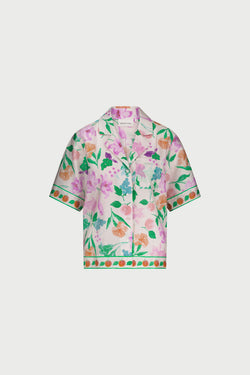 Brock Blouse | Warm White/Green Glo