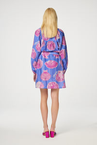 Annalie Short Dress | Greco Blue/Plum Part