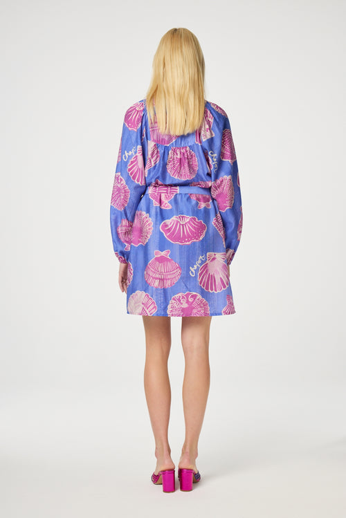 Annalie Short Dress | Greco Blue/Plum Part