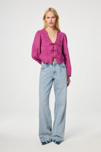 Lucy Wide Leg Jeans | Faded Light Blue