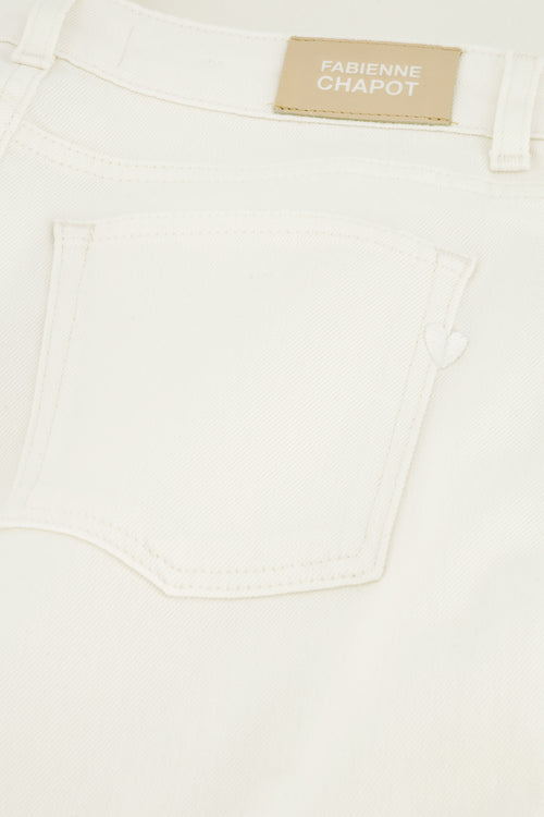 Thea Wide Leg Jeans | Cream White