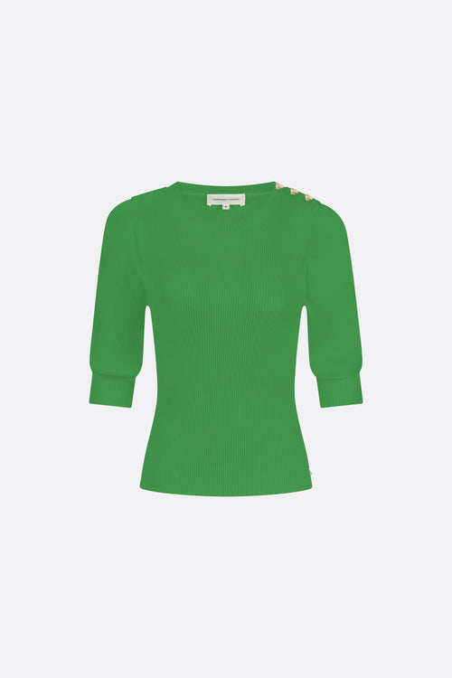 Lillian Short Sleeve Pullover | Green Apple
