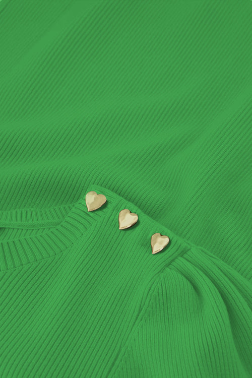 Lillian Short Sleeve Pullover | Green Apple