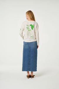 Phileine Long Sleeve T-Shirt | Cosy White/Green