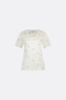 Phil V-Neck Green Heart T-Shirt | Cream White