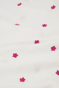Phil V-Neck Pink Flower T-Shirt | Cream White/Pink